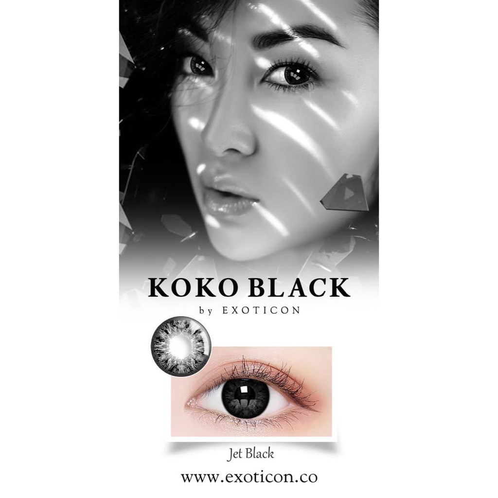 Softlens Koko Black By X2 / Softlense / Soflens + FREE LENSCASE