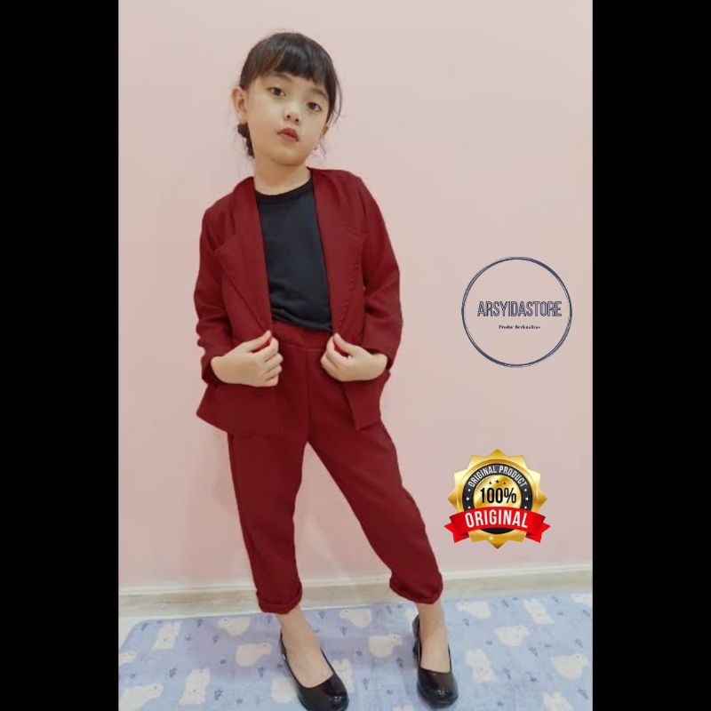 Setelan Jas Blazer Anak Prempuan(2-13thn)