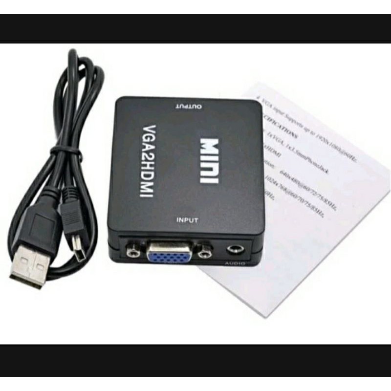 VGA2HDMI CONVERTER VGA TO HDMI BOX - Mini Konverter Vga To Hdmi Box mini Full HD