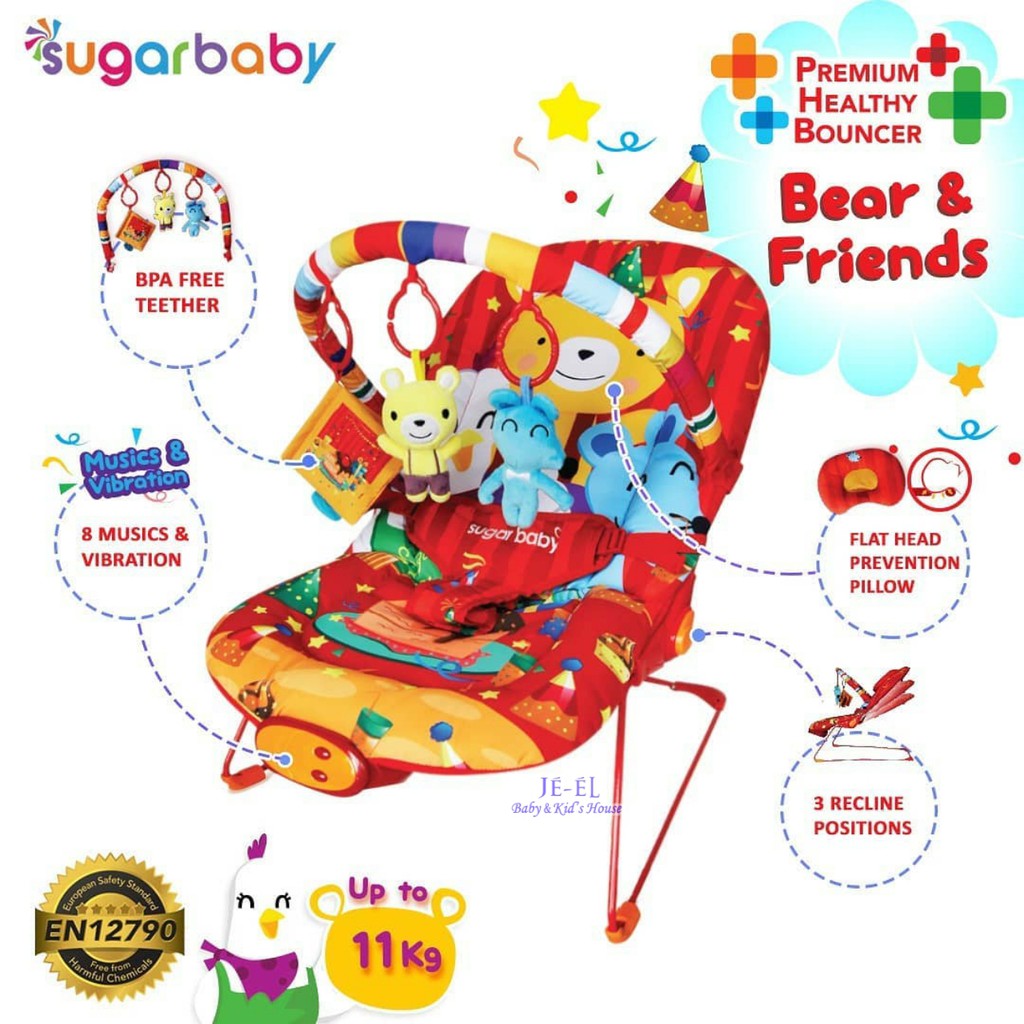 Sugar Baby Premium Healthy Bouncer 3 Recline/Bouncer Sugar Baby 3 Recline