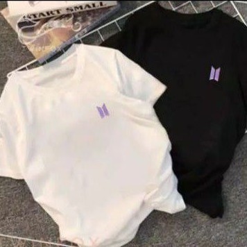 Kaos BTS Logo BigHit Purple