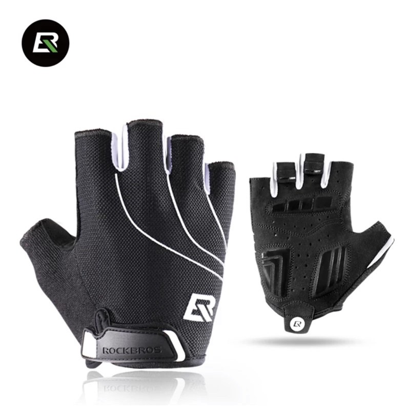 Rockbros S107 S Sarung Tangan Sepeda Motor Bicycle Gloves Half Finger Outdoor