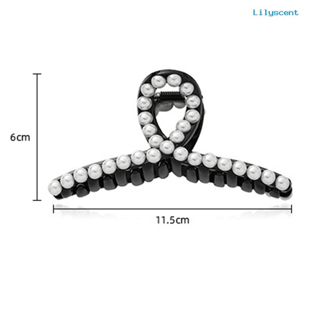 Ls Jepit Rambut Cakar Ukuran Besar Hias Mutiara Imitasi Untuk Wanita