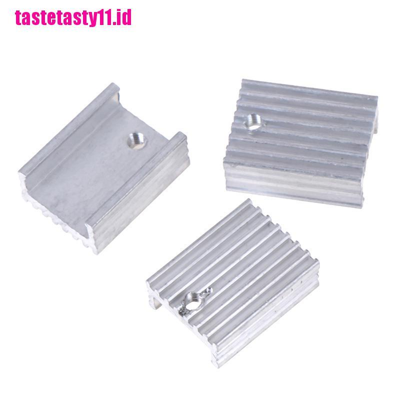 10 Pcs Transistor Radiator Heat Sink Bahan Aluminum Untuk TO220 Triode