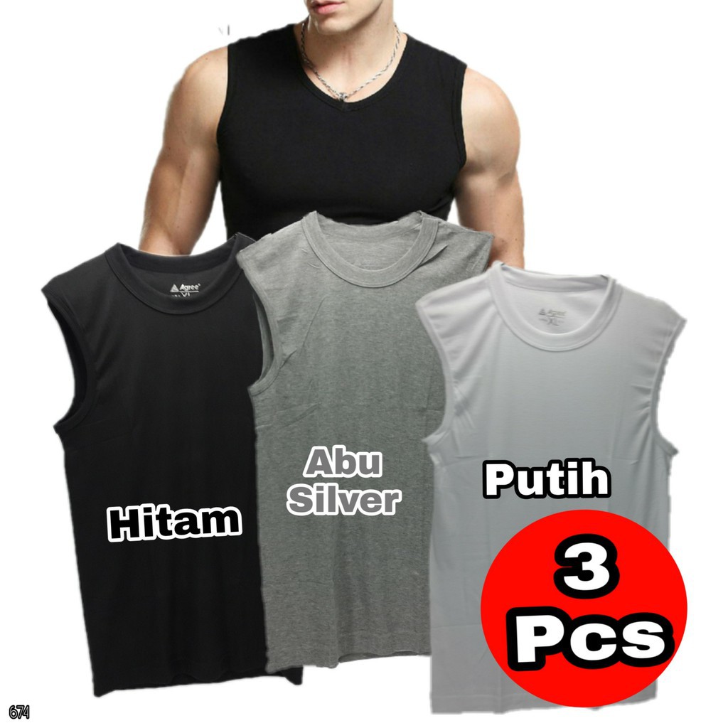 SINGLET PRIA COMFORT & SOFT AGREE SA005 / KAOS OBLONG COWOK BAHAN LEMBUT / KAOS LAKI AGREE SA 005