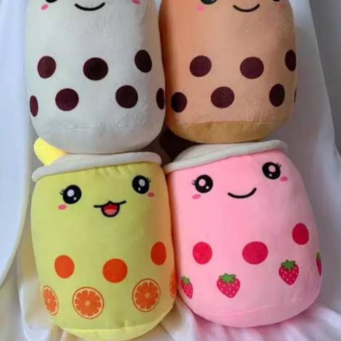 ۞ Boneka Boba bantal Boba Boneka Bubble Milk Tea Brown Sugar Led ►