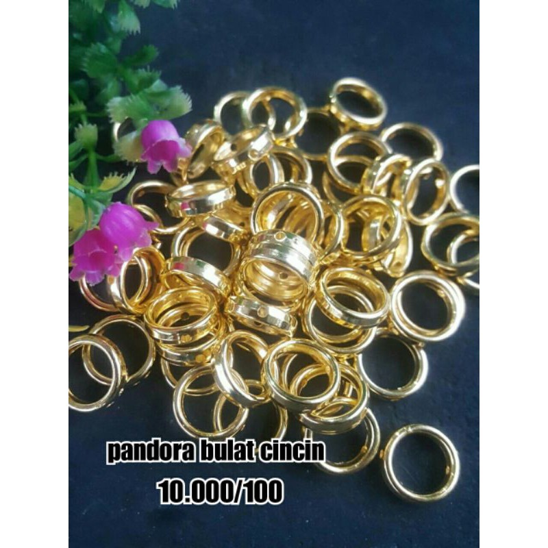 Pandora bulat cincin gold