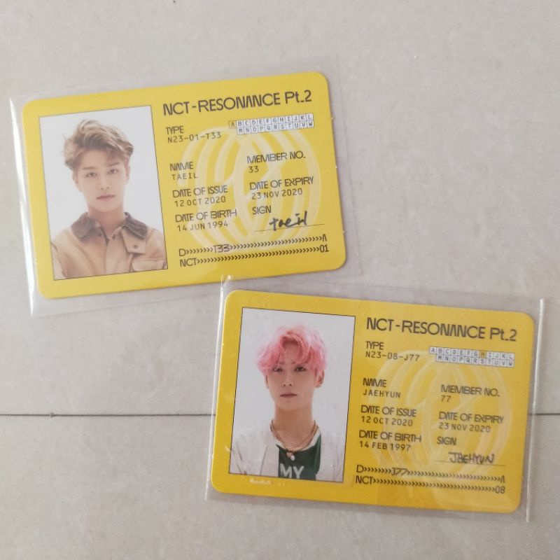 IDC ID CARD RESONANCE JAEHYUN TAEIL
