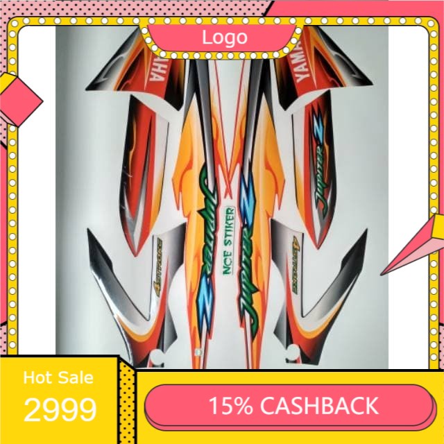 Stiker Striping Jupiter Z 2005 Hitam Oren