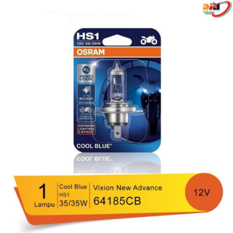 Osram Lampu Depan Vixion, Verza, Scoopy Fi Cool Blue HS1 12V 35/35W