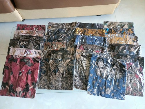 M, L, Xl, Xxl Hem Kemeja Batik Pria Lengan Pendek Terviral  Batik Original Pekalongan