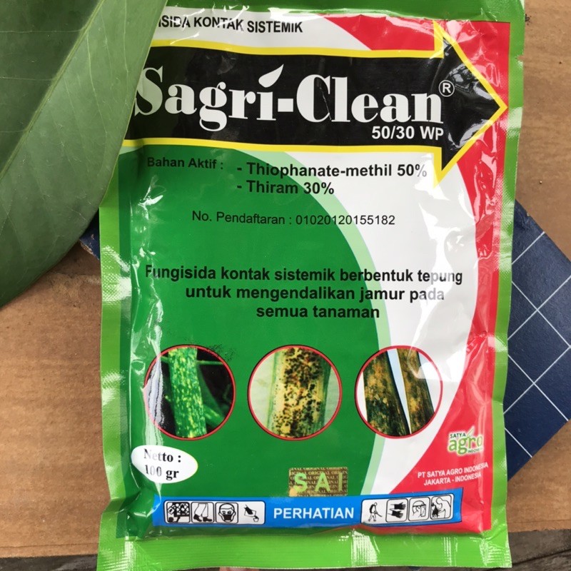 fungisida SAGRI-CLEAN bahan aktif : thiophanate-methil dan thiram