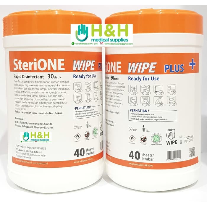 Tissue Desinfektan / Tissue Alkohol 70%/ Tissue Alkohol/ Desinfektan/SteriOne Wipe Plus/Desinfektan