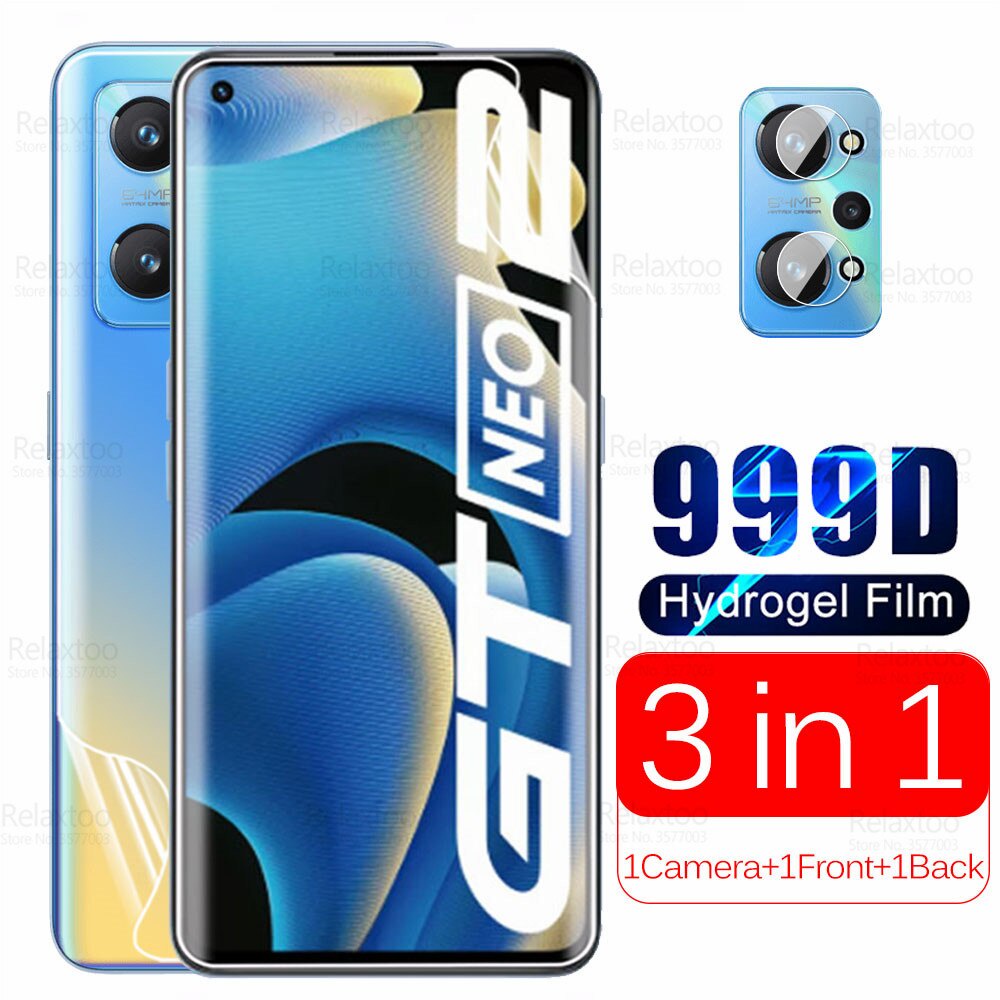 Pelindung Layar Realme GT Neo 2 paket 3 in 1 berbahan hydrogel