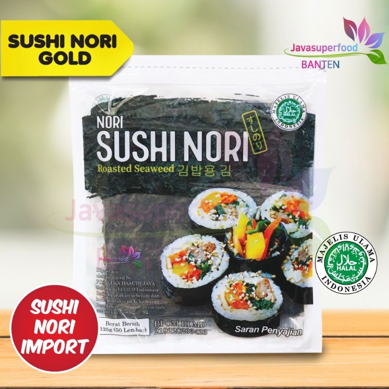 Nori besar isi 10 lembar Sushi Nori Halal Seaweed Rumput Laut Sushi Bento Untuk Kimbab/Gimbab ISI 10 Lembar Nasi Kepal Nasi bekal anak Nasi bento