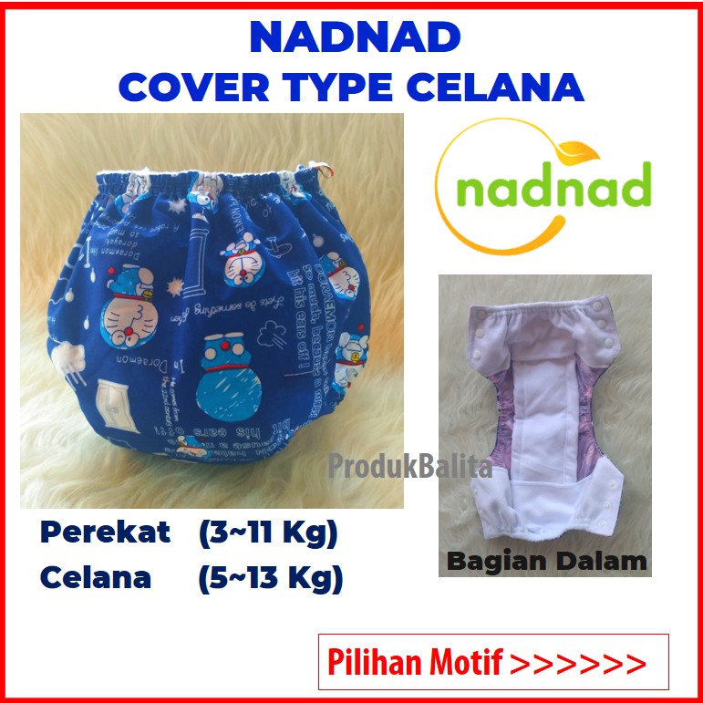 Popok Clodi Nadnad Sakina Cover Perekat &amp; Celana Cuci Ulang Berkualitas Terlaris
