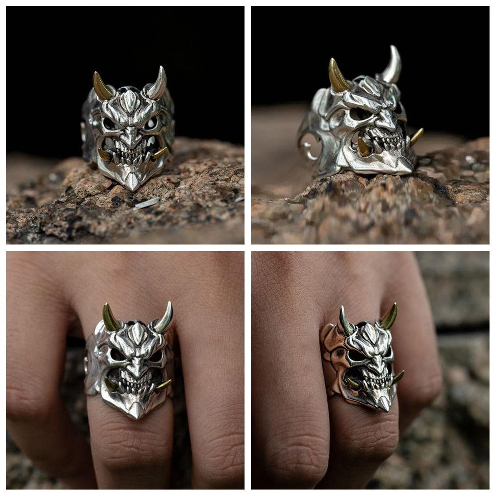 Nanas Prajna Cincin Aksesoris Fashion Pria Warrior Biker Gothic Vintage