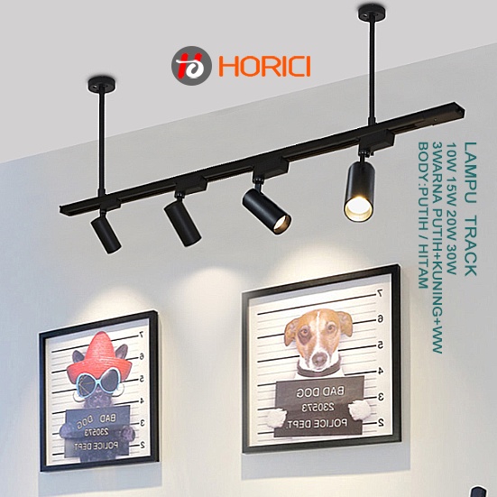 MEREK HORICI LAMPU RELL TRACK 3WARNA PUTIH+WW  LED SOROT LAMPU SOROT TRACKLIGHT REL SPOTLIGHT ASLI FULL 10W / 15W / 20W / 30W