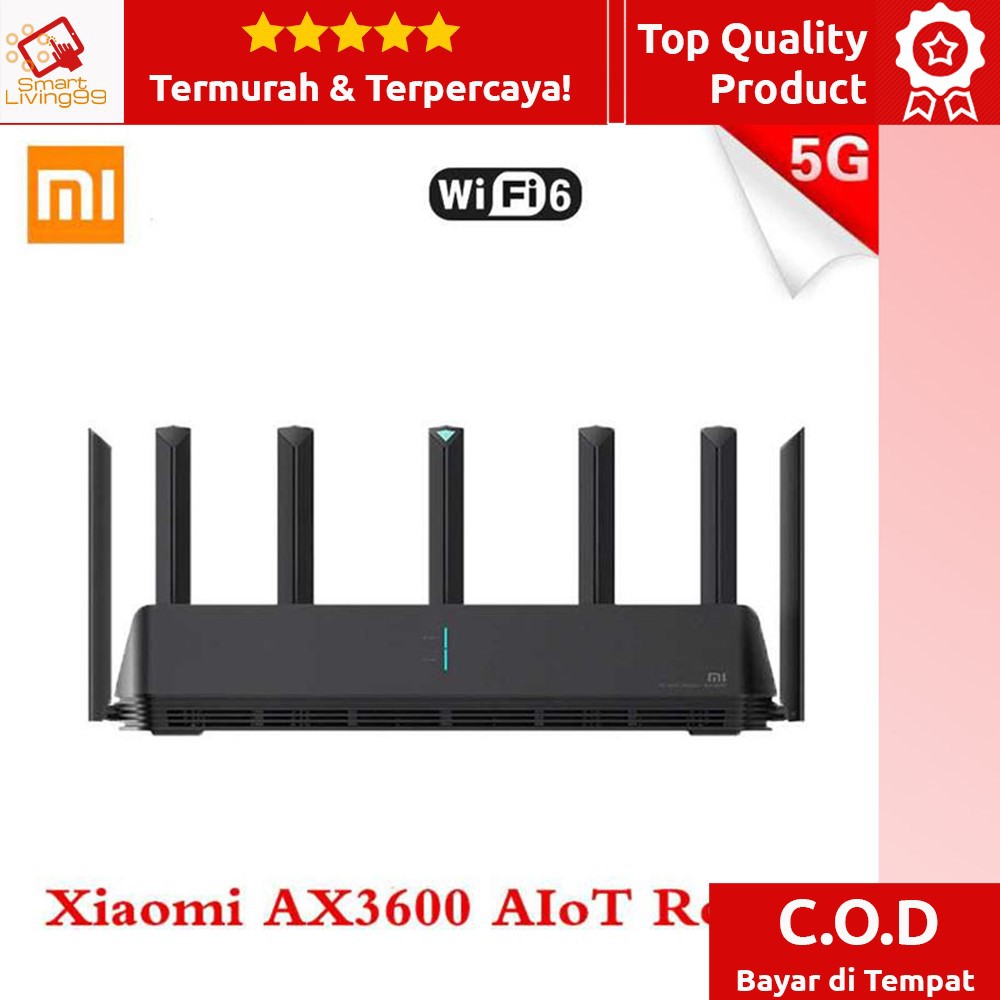 [SmartLiving99] Xiaomi AloT Router Wifi 6 Gigabit Dual-Band Router - AX3600