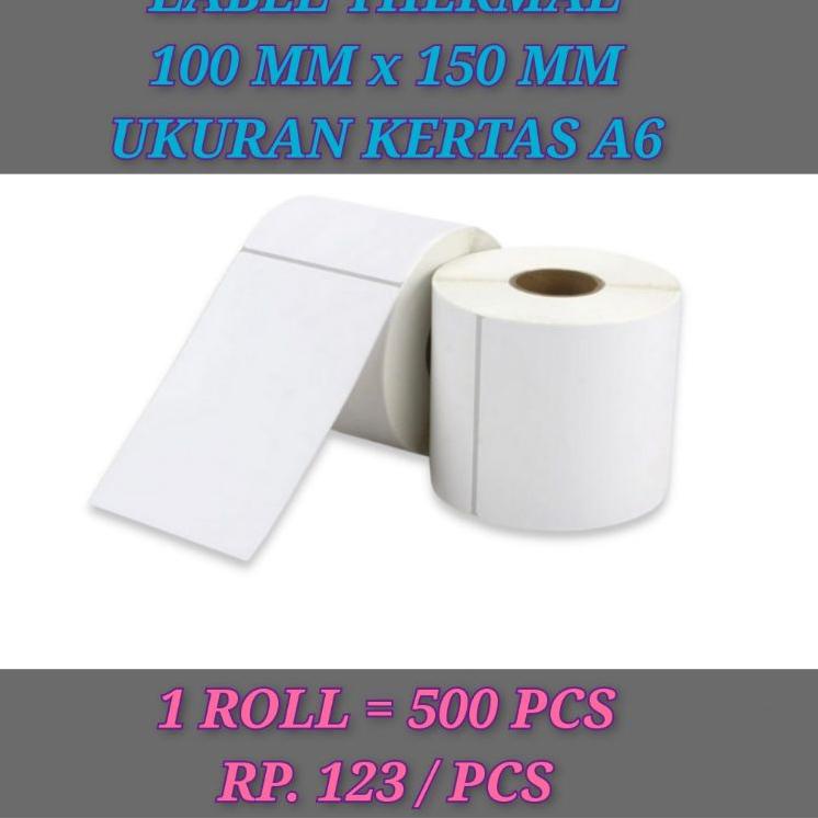 

Murah Baru KERTAS STIKER LABEL THERMAL 100X150 MM SEROLL ISI 500 PCS