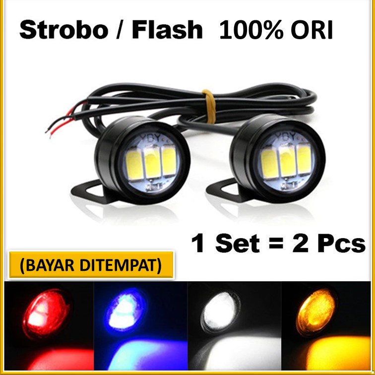 BAUT MATA ELANG STROBO LED EAGLE EYE STROBO UNIVERSAL - Putih