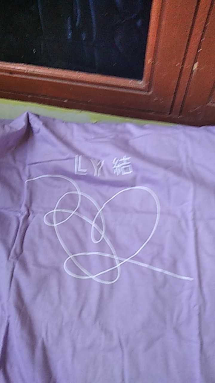 LOVE YOURSELF BTS LILAC OVERSIZE TSHIRT | BORAHAE BT21