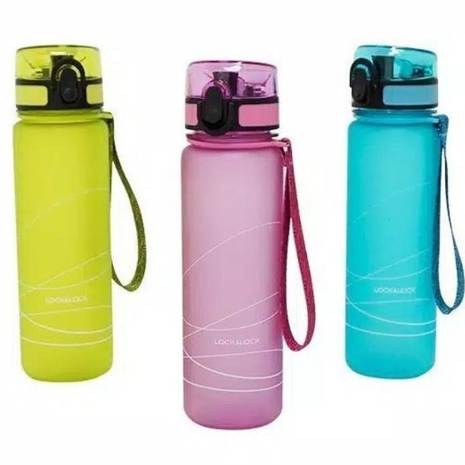 Promo Lock&lock Water Bottle One Touch Cap 600ml - Hlc951blu - Hlc951grn - Hlc951pik - Botol Minum - Botol QEL8NAbszGYzORD