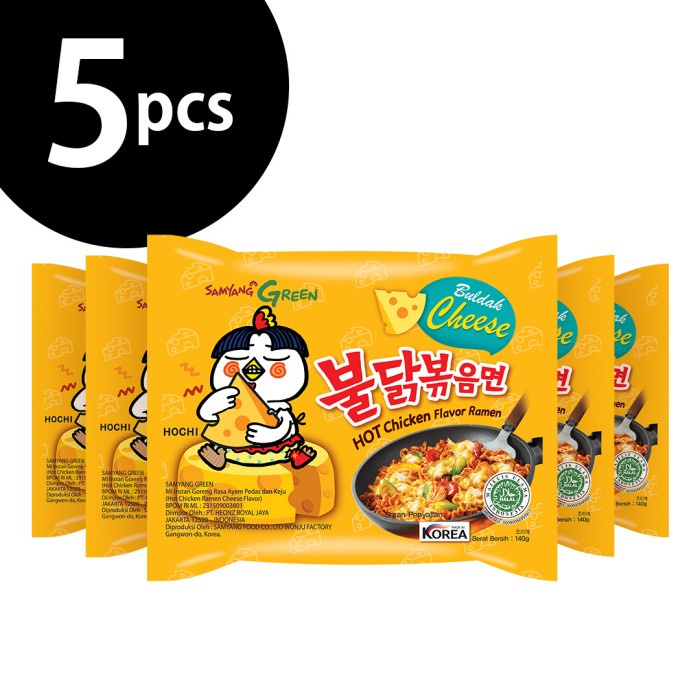 

impor-mie- 5 in 1 - samyang hot chicken ramen cheese -mie-impor.