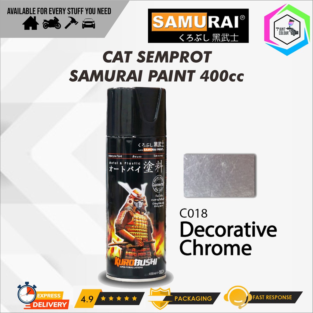 Samurai Paint C018** Decorative Chrome Cat Semprot/Pylox Helm/Motor