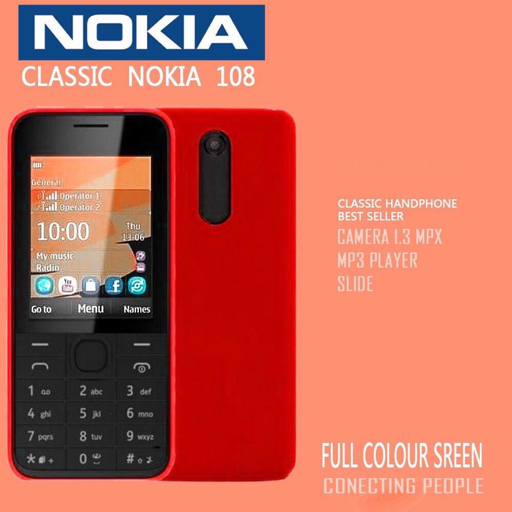 Nokia Jadul Murah Nokia 108 HANDPHONE Nokia Hp murah Mobile Phone 2 SIM