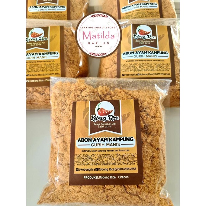 

Promo Awal tahun ABON AYAM KAMPUNG KOBONG RICA / CHICKEN FLOSS 250GR Promo Awal tahun