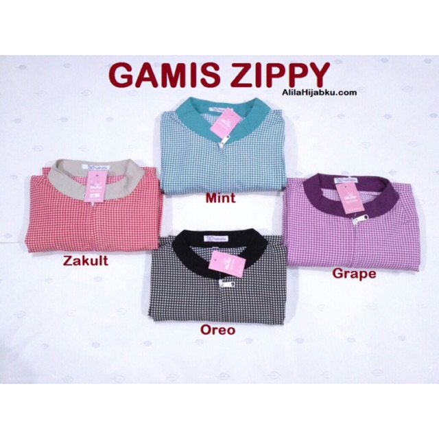 Alila - Gamis Zippy (Kotak-Kotak)