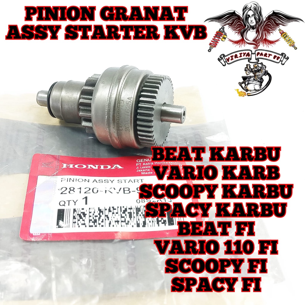 PINION GRANAT ASSY STATER HONDA KVB KUALITAS DIJAMIN ASLI ORIGINAL HONDA PRESISI LANGSUNG STATER BER