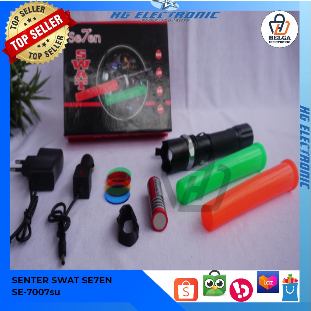 SENTER SWAT SE7EN SE-7007su / SENTER TEMAK / SENTER PETUALANGAN MALAM / SENTER SNIPER / SENTER LED
