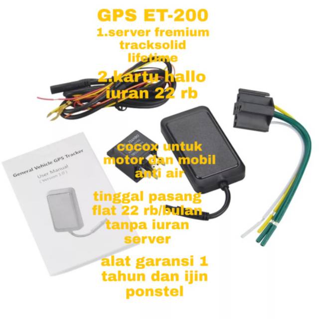 GPS Tracker Motor Wetrack 2 + Tracksolid Lifetime + kartuGPS Aktip