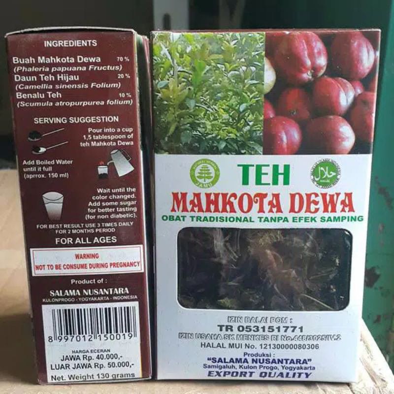 

MAHKOTA DEWA TEH MAHKOTA DEWA 3 IN1 PLUS BENALU DAN TEH HIJAU TEH HERBAL KESEHATAN ALAMI