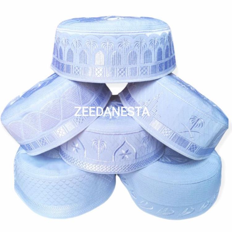 KOPIAH PECI PUTIH BULAT BUGIS MADINAH SUPER "Bhn31au22υ"