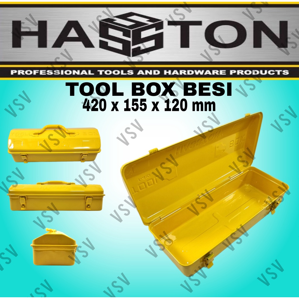 HASSTON Tool Box Besi 1susun Kotak Perkakas Y-410 ToolBox 420x155x120mm
