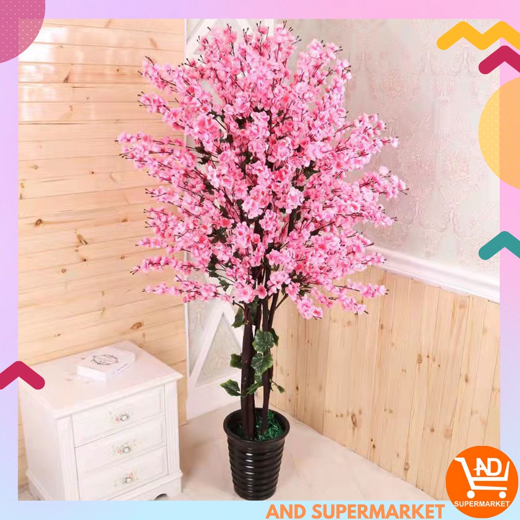 AND / COD / Pohon Sakura Hias Tanaman Hias Tinggi Plastik Ornamen Pajangan Artificial Flower Dekorasi Rumah Cafe Kantor PBP80