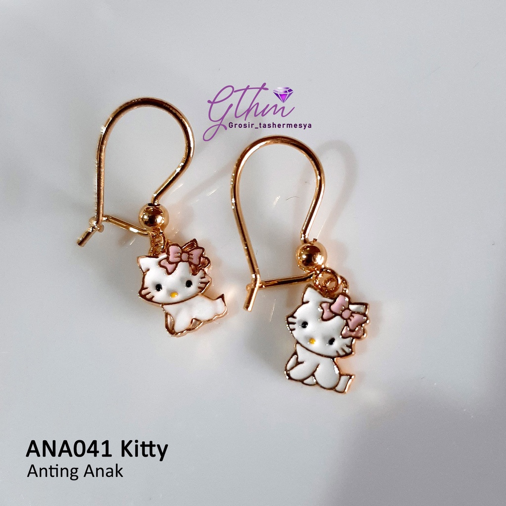 Anting Anak Kitty Cat Kucing Meong Lucu Perhiasan Import Fashion Anti Karat Bisa dipakai sehari-hari ANA041 gthm