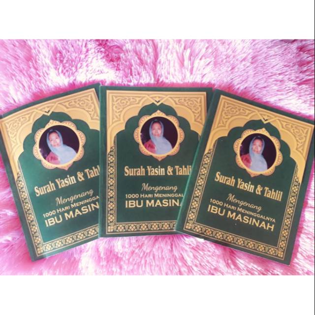 Souvenir yasin dan tahlil/ buku yasin dan tahlil/ souvenir mengenang 1000 hari