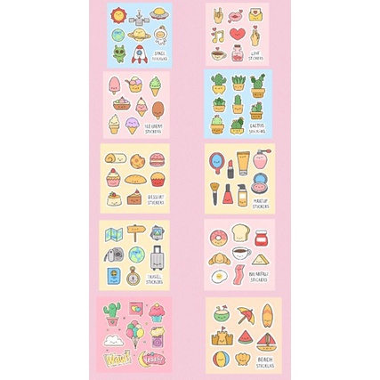 

STICKER sheet AESTHETIC/ lucu sticker / murah sticker