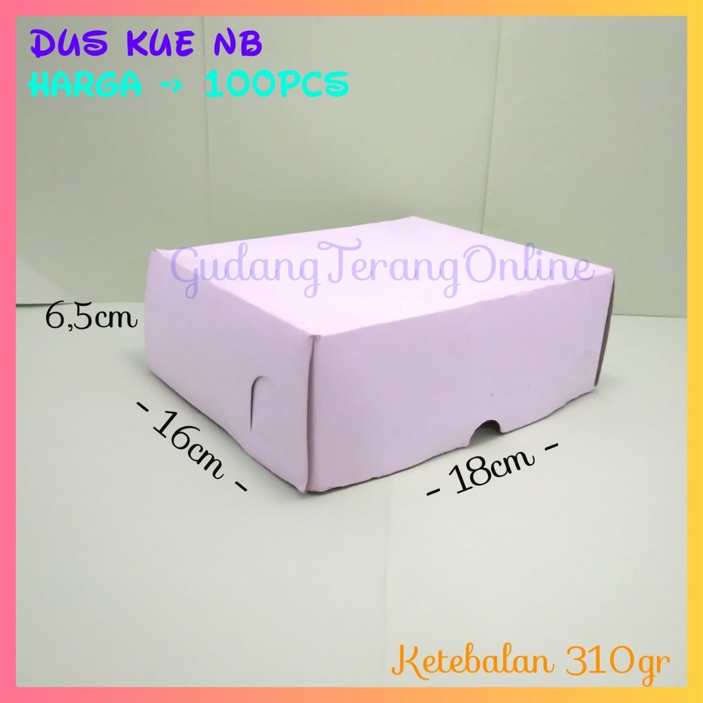 

Dos Kue NB / Kardus Kue putih / dus jajan isi 100pc