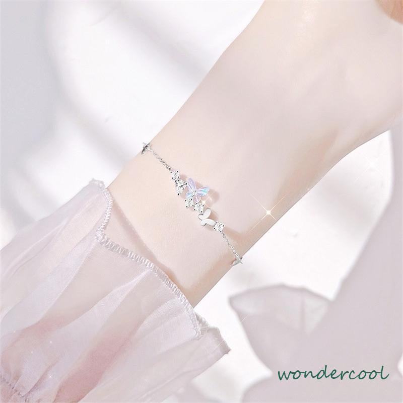 Gelang Kupu-kupu High-end Mewah Ringan Pacar Dreamy Temperamen Gelang Bulan Sabit Wanita-Won