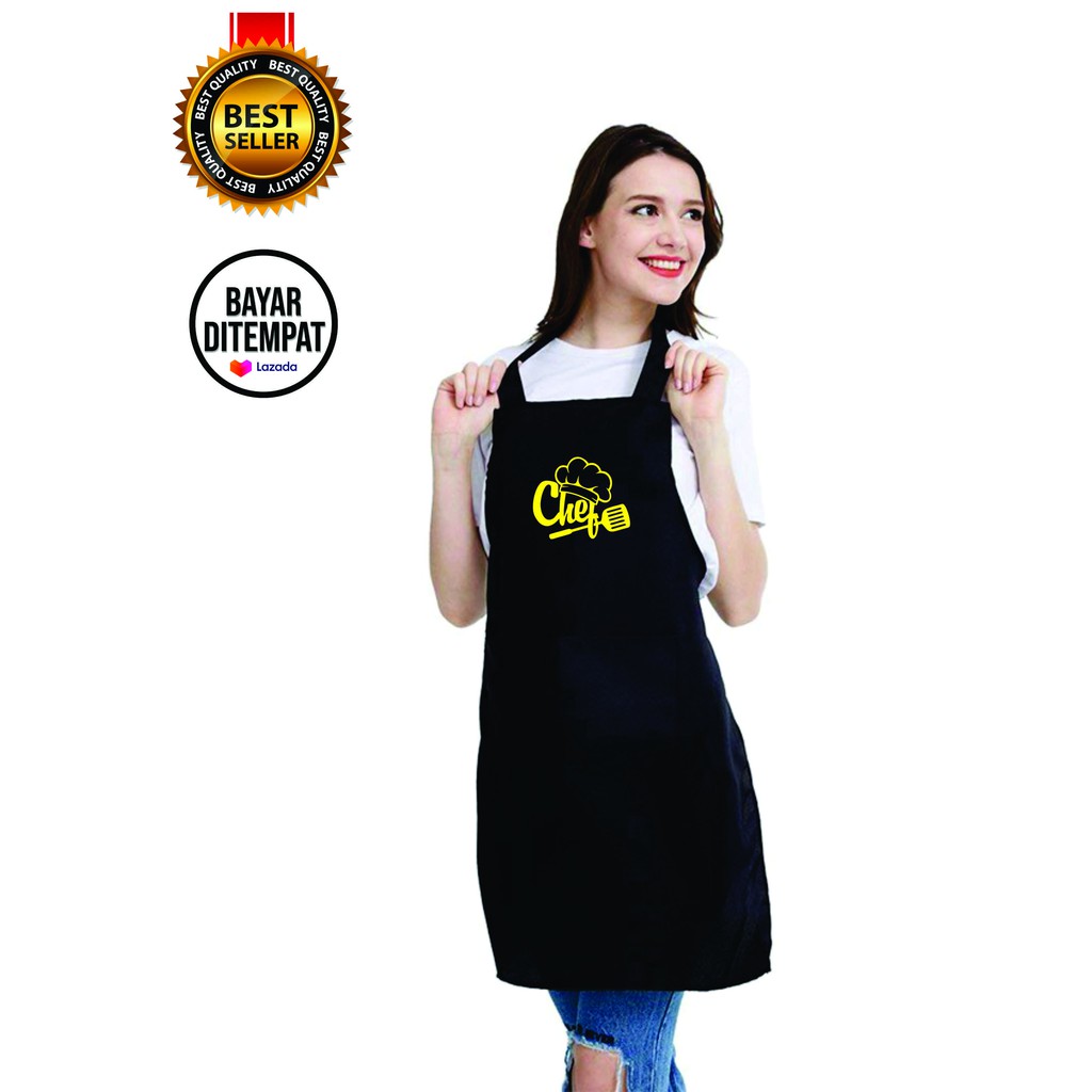 CELEMEK/APRON/RESTORAN/KOKI/MASAK/ CELEMEK MOTIF CHEF