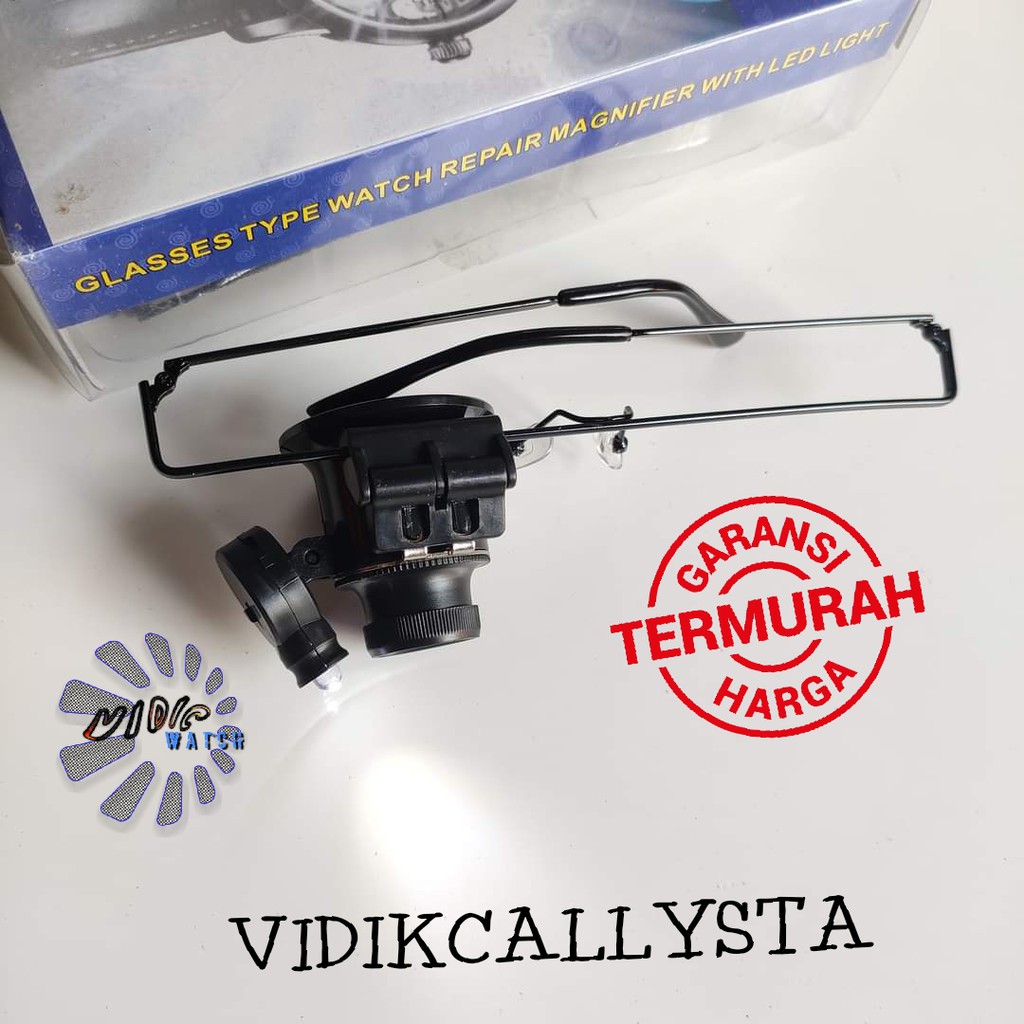 Eye loop 20X LED Kaca Pembesar Alat Servis jam tangan Elektronik