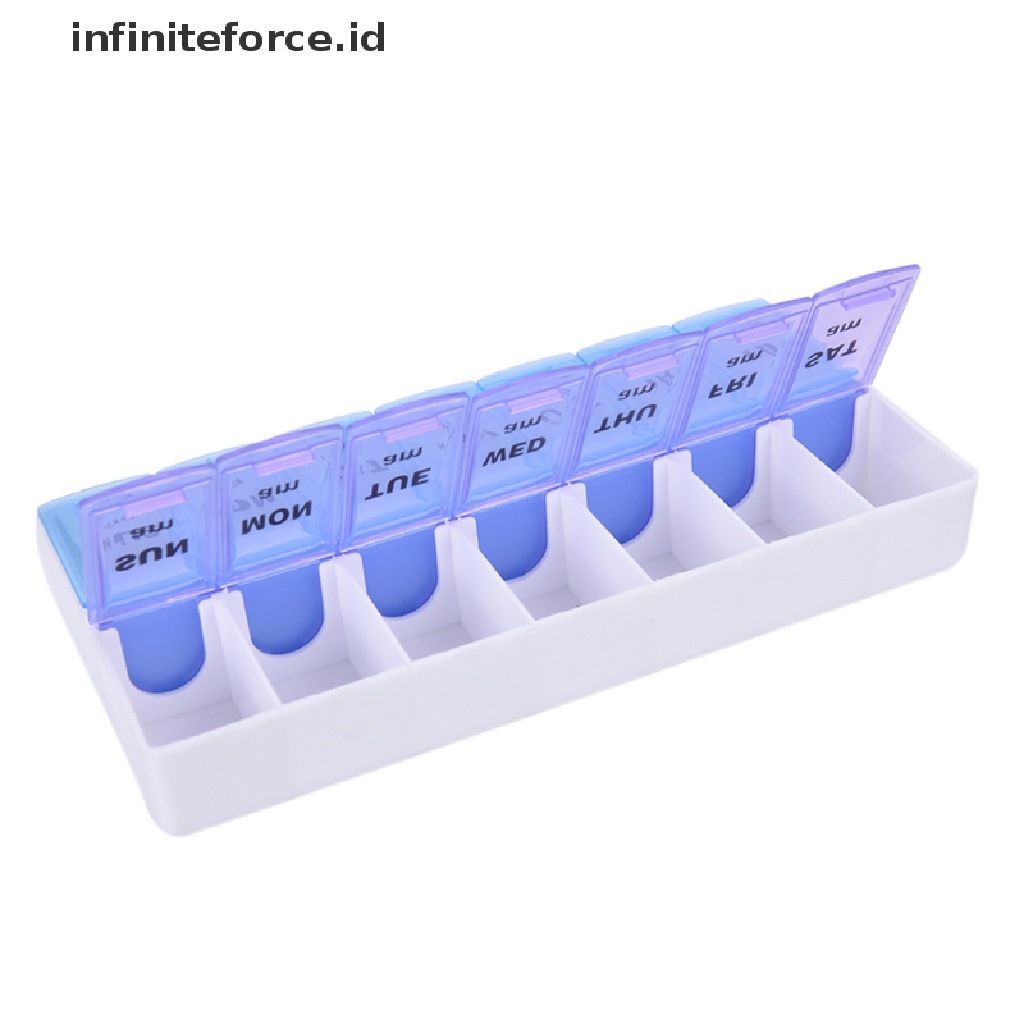 (Infiniteforce.Id) Kotak Organizer Obat 7 Hari / Mingguan Portable