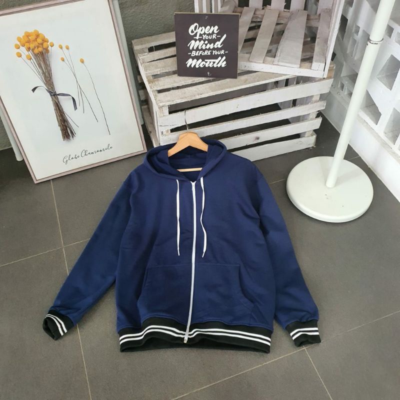 jaket hoodie pria terbaru sweatshirt korea style size XL,XXL