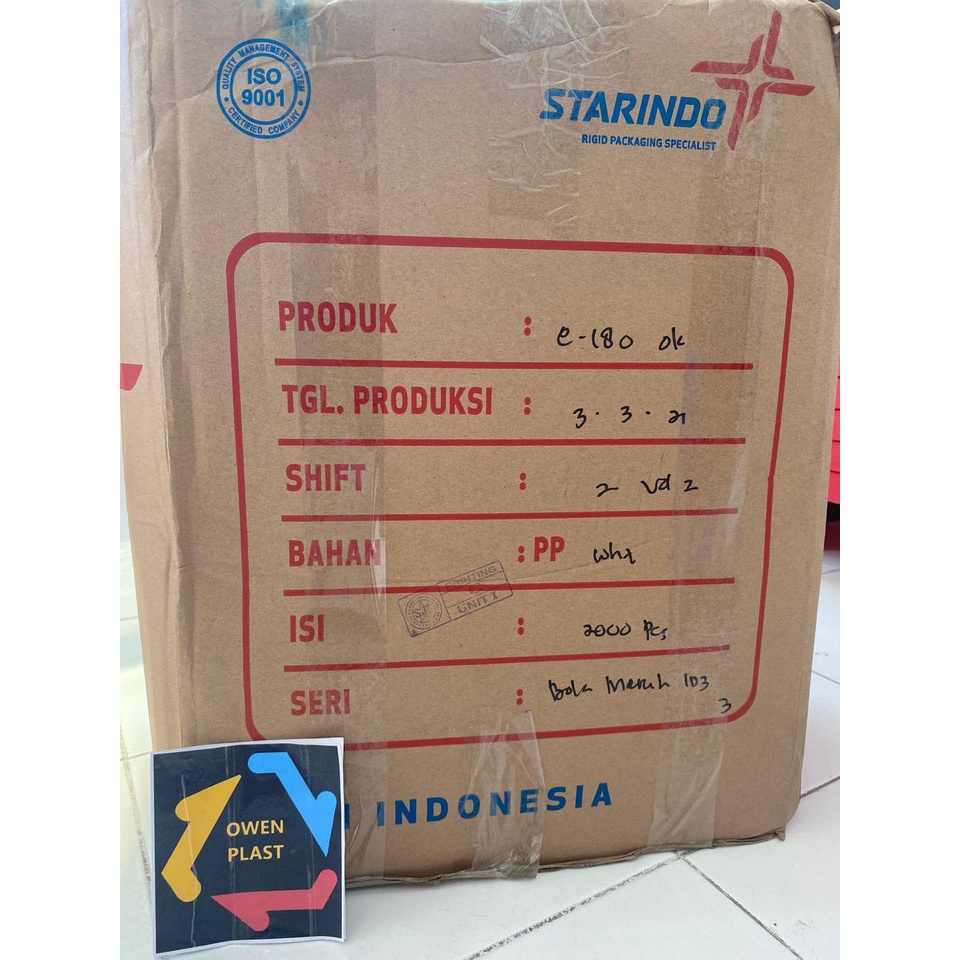 GELAS PLASTIK POLKADOT/GELAS BOLA MERAH/GELAS PLASTIK ES BUAH ES DURIAN STARINDO ISI 2000 PCS