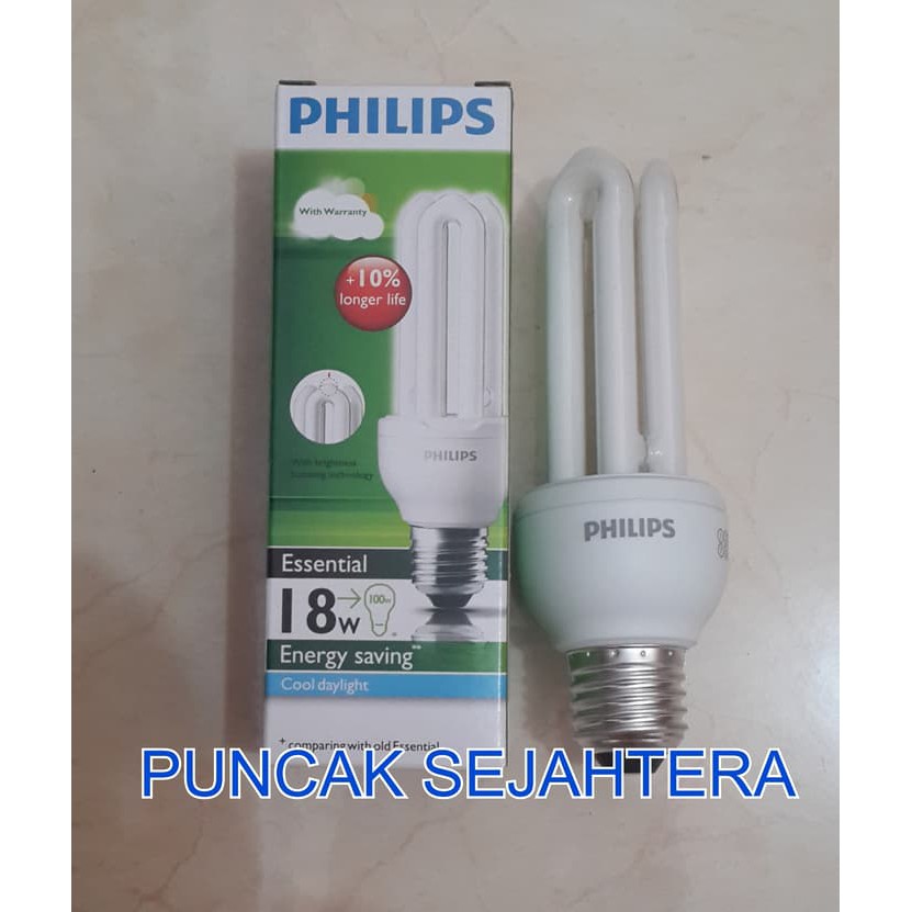 Lampu Philips Essential jari 3U 18w 18 watt